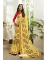 Lemon Designer Heavy Georgette Casual Wear Sari