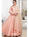 Baby Pink Heavy Embroidered Gown Style Designer Anarkali Suit