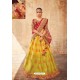 Lemon Heavy Designer Pure Tussar Silk Lehenga Choli