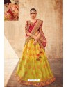 Lemon Heavy Designer Pure Tussar Silk Lehenga Choli