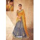 Dark Blue Heavy Designer Pure Tussar Silk Lehenga Choli