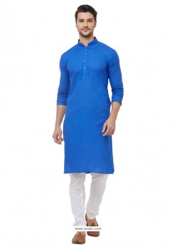 Dark Blue Readymade Kurta Pajama For Men