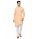Light Orange Readymade Kurta Pajama For Men