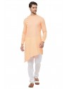 Light Orange Readymade Kurta Pajama For Men