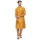 Mustard Readymade Kurta Pajama For Men