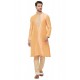 Light Orange Readymade Kurta Pajama For Men