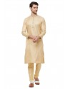 Light Beige Readymade Kurta Pajama For Men