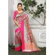 Rani Designer Party Wear Lichi Silk Sari