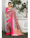 Rani Designer Party Wear Lichi Silk Sari