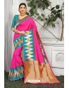 Rani Designer Party Wear Lichi Silk Sari