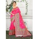 Rani Designer Party Wear Lichi Silk Sari