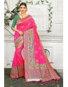 Rani Designer Party Wear Lichi Silk Sari