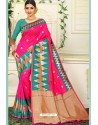 Rani Designer Party Wear Lichi Silk Sari