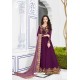 Purple Heavy Embroidered Gown Style Designer Anarkali Suit