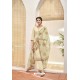 Cream Heavy Party Wear Jacquard Cotton Palazzo Suit