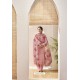 Light Pink Heavy Party Wear Jacquard Cotton Palazzo Suit