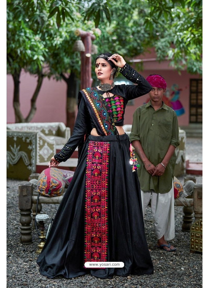 Black Designer Ethnic Wear Navratri Ras Special Lehenga Choli