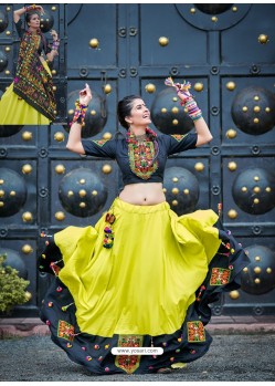 Lemon Designer Ethnic Wear Rajasthani Style Lehenga Choli