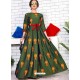 Dark Green Partywear Designer Namo Slub Two-Tone Rayon Fancy Kurti