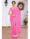 Light Pink Latest Designer Party Wear Hand Work Sari