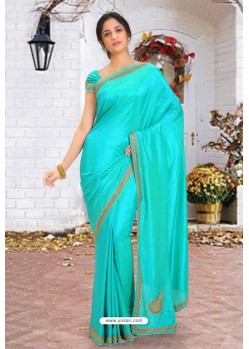 Firozi Latest Designer Party Wear Hand Work Sari