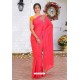 Dark Peach Latest Designer Party Wear Hand Work Sari