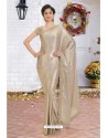 Taupe Latest Designer Party Wear Hand Work Sari