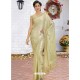 Light Beige Latest Designer Party Wear Hand Work Sari