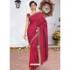 Maroon Latest Designer Party Wear Hand Work Sari