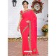 Dark Peach Latest Designer Party Wear Hand Work Sari