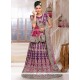 Fabulous Purple Net Bridal Lehenga Choli