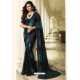 Navy Blue Designer Party Wear Silk Georgette Sari