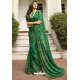 Forest Green Designer Party Wear Silk Georgette Sari