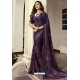 Purple Designer Party Wear Silk Georgette Sari