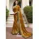 Marigold Designer Party Wear Silk Georgette Sari