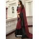 Maroon Designer Party Wear Silk Georgette Sari