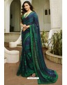 Navy Blue Designer Party Wear Silk Georgette Sari