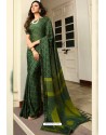 Dark Green Designer Party Wear Silk Georgette Sari