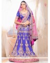 Pleasant Blue Raw Silk Designer Lehenga Choli