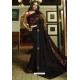 Black Embroidered Designer Casual Wear Sari