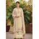 Cream Heavy Festival Wear Ora Silk Palazzo Suit