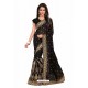 Black Designer Heavy Embroidered Party Wear Georgette Sari