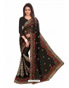 Black Designer Heavy Embroidered Party Wear Georgette Sari