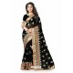 Black Designer Heavy Embroidered Party Wear Georgette Sari