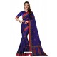 Royal Blue Designer Heavy Embroidered Party Wear Art Silk Sari