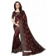 Coffee Designer Heavy Embroidered Party Wear Art Silk Sari