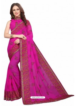 Rani Designer Heavy Embroidered Party Wear Georgette Sari