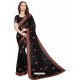 Black Designer Heavy Embroidered Party Wear Georgette Sari