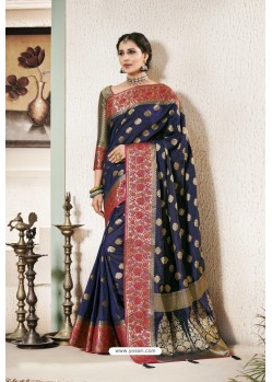 Pigeon Designer Party Wear Silk Sari