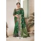 Dark Green Designer Party Wear Silk Sari